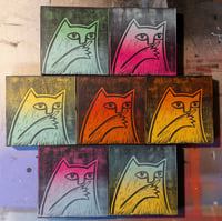 Image 2 of BAD KITTY wood print