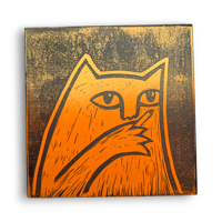 Image 1 of BAD KITTY wood print