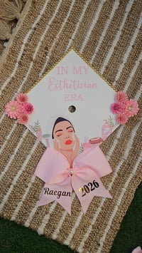 Image 4 of Custom Grad Cap Topper: Personalized Graduation Hat Decoration In My Esthetician Era