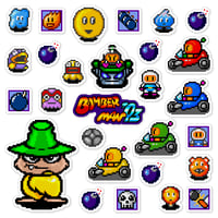 Image 1 of Bomberman '93 Sticker/Magnet Sets (28 Pieces)