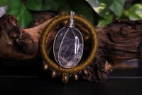 Image 3 of Golden linen black moonstone necklace