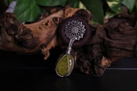 Image 5 of Brown hemp green opal necklace - XS