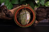 Image 3 of Orange cotton unakite necklace