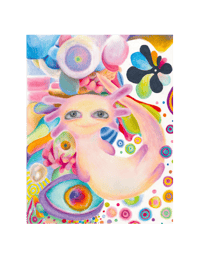 Image 1 of "wish upon a axolotl" print