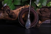 Image 5 of Brown hemp labradorite hair pin