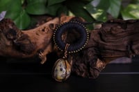 Image 3 of Black hemp dendritic jasper necklace -XS