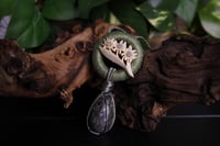 Image 5 of Green linen serpentine with pyrite necklace - XS