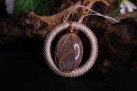 Image 4 of Natural linen silver moonstone necklace