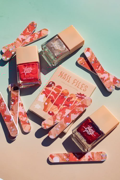 Image of Holiday Swirl Nail Files - Red - Limited Edition