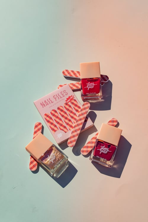 Image of Holiday Checkerboard Nail Files - Red - Limited Edition