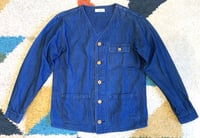 Image 1 of Japan Blue jeans Momotaro indigo dyed sashiko jacket, size L (fits M)