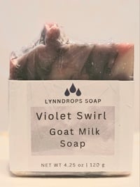 Image 1 of Violet Swirl Goat milk soap