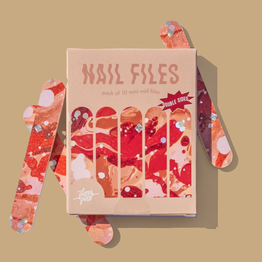 Image of Holiday Swirl Nail Files - Red - Limited Edition