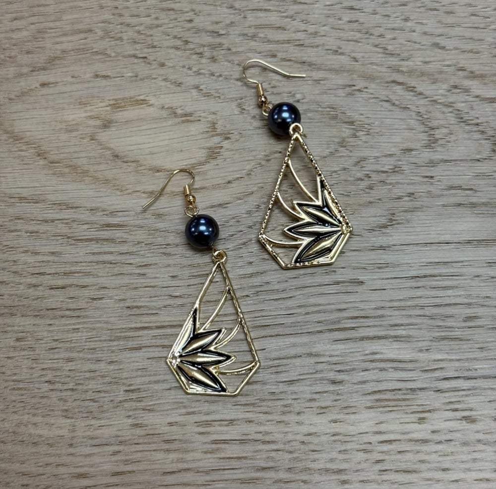 Image of LOTUS FLOWER WOMEN'S EARRINGS 