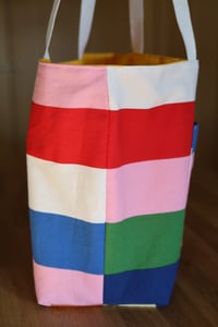 Image 5 of Striped Mathilda Market Tote (yellow interior)