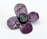 Brooch Trench Art Purple Bullet Poppy