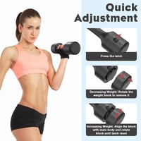 Image 3 of Black Adjustable Dumbbell