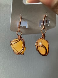 Image 3 of Orange Calcite Earrings