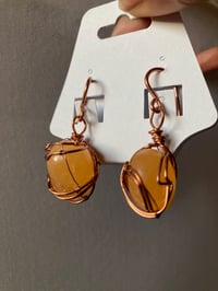 Image 2 of Orange Calcite Earrings