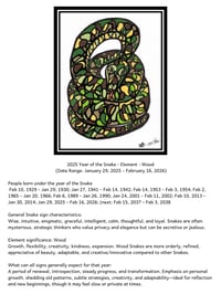 Image 3 of 2025 Year of the Wood Snake