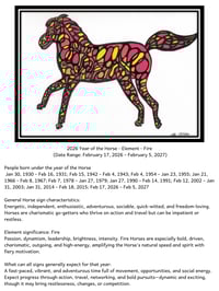 Image 3 of 2026 Year of the Fire Horse - Original Artwork