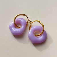 Purple Glass Earrings