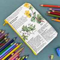 Image 1 of Buttercup and Bumble bee, Wild Flowers Guide Book Page Pencil Case
