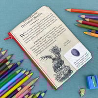 Image 1 of Dragonology Book Page Pencil Case, Dragon Breeds