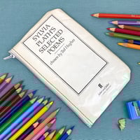 Image 1 of Sylvia Plath Selected Poems, Poetry Book Page Pencil Case