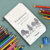 Image 1 of Frankenstein, The Modern Prometheus, Mary Shelley Book Page Pencil Case