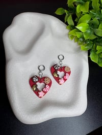Image 1 of Heart shaped Valentines Sweets Earrings