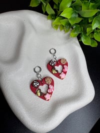 Image 3 of Heart shaped Valentines Sweets Earrings