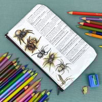 Image 2 of Spiders and Arachnids Book Page Pencil Case