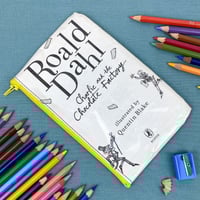 Image 1 of Charlie and the Chocolate Factory, Roald Dahl Book Page Pencil case