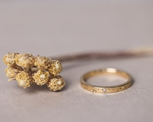 Image of 18ct Yellow gold 2mm ‘Star' Eternity ring