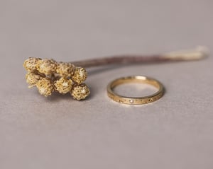 Image of 18ct Yellow gold 2mm ‘Star' Eternity ring
