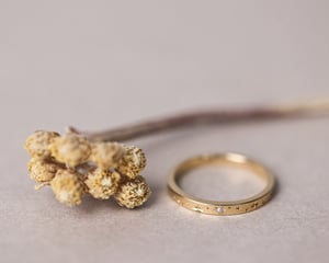 Image of 18ct Yellow gold 2mm ‘Star' Eternity ring