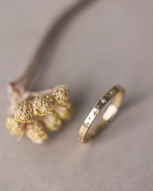Image of 18ct Yellow gold 2mm ‘Star' Eternity ring