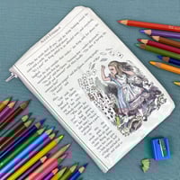 Image 1 of Alice in Wonderland Book Page Pencil Case, Alice’s Evidence 