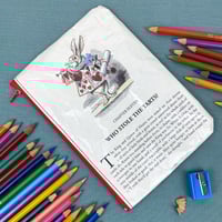 Image 1 of Alice in Wonderland, Who Stole the Tarts? Book Page Pencilcase