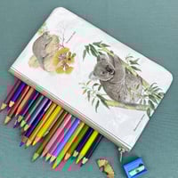 Image 1 of Koala and Possum, Australian Animals Book Page Pencil Case