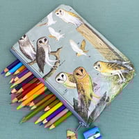Image 1 of Owls, Australian Birds Guide Book Page Pencil Case