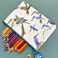 Image 1 of Kookaburra, Kingfisher, Australian Bird Guide Book Page Pencil Case