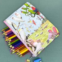 Image 1 of Galah, Cockatoo, Parrot, Australian Birds Guide Book Page Pencil Case