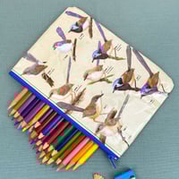 Image 1 of Fairy Wren, Australian Birds Guide Book Page Pencil Case