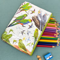 Image 1 of  Budgie and Cockatiel, Australian Birds Guide Book Page Pencil Case