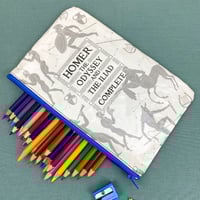 Image 1 of Homer: The Iliad and the Odyssey Book Page Pencil Case