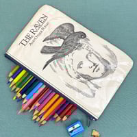 Image 1 of Edgar Allan Poe, The Raven Poems Book Page Pencil Case 