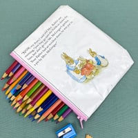 Image 1 of Peter Rabbit Book Page Pencil Case, Beatrix Potter 