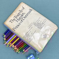 Image 1 of Hamlet, Shakespeare Book Page Pencil Case